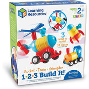 Learning Resources - 1-2-3 Build It! Rocket - Train - Copter - Limolin 