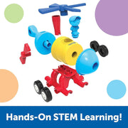 Learning Resources - 1-2-3 Build It! Rocket - Train - Copter - Limolin 
