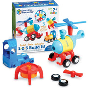 Learning Resources - 1-2-3 Build It! Rocket - Train - Copter - Limolin 