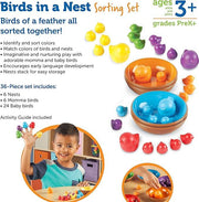 Learning Resources - Birds In A Nest Sorting Set - Limolin 