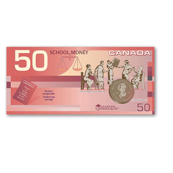 Learning Resources - Canadian Money $50 (50Pcs) - Limolin 