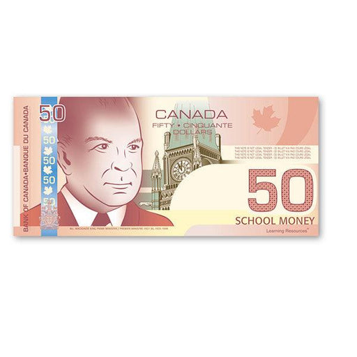 Learning Resources - Canadian Money $50 (50Pcs) - Limolin 