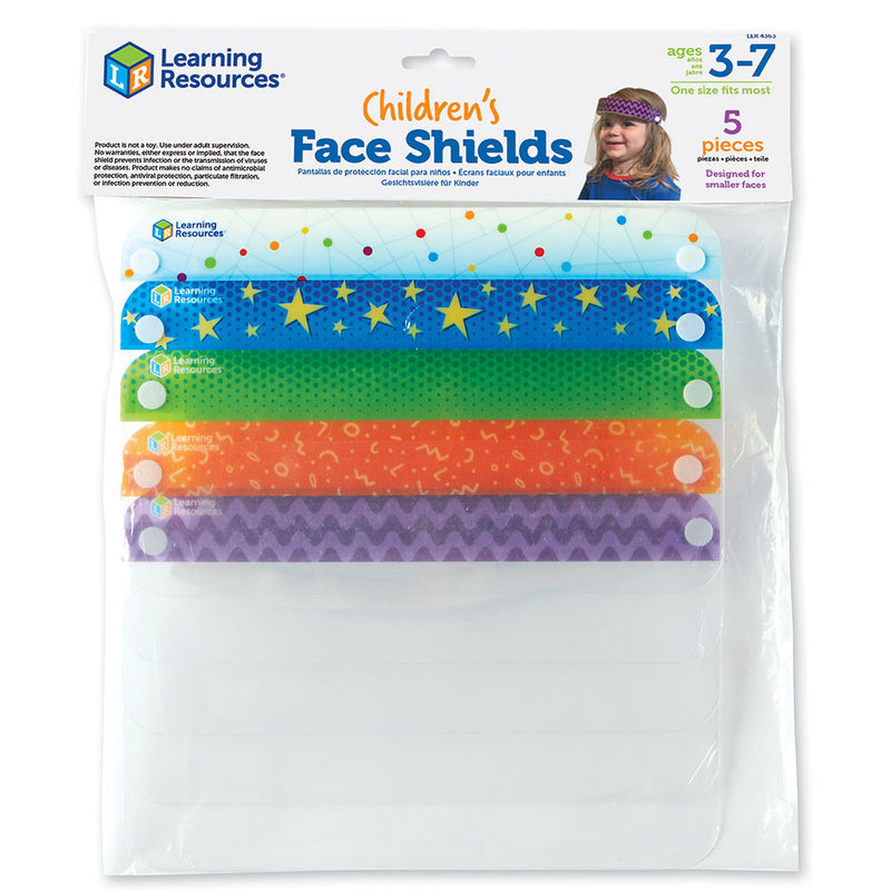 Learning Resources - Children's Face Shields - Set of 5 - Limolin 