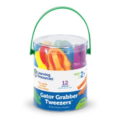 Learning Resources - Gator Grabber Tweezers(12Pcs) - Limolin 