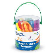 Learning Resources - Gator Grabber Tweezers(12Pcs) - Limolin 