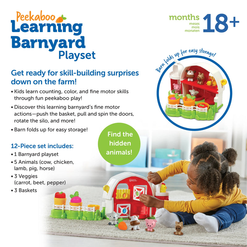 Learning Resources - Peekaboo Learning Barn Playset - Limolin 