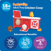 Learning Resources - Peeksville Hide & Cheep Chicken Coop - Limolin 