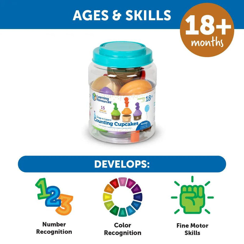 Learning Resources - Snap-N-Learn Counting Cupcakes - Limolin 