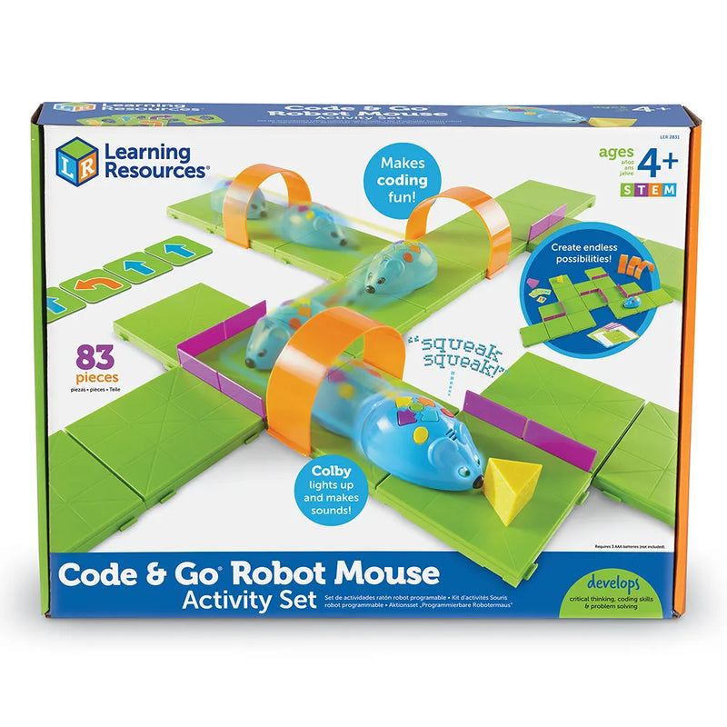 Learning Resources - Stem Robot Mouse Coding Activity Set - Limolin 