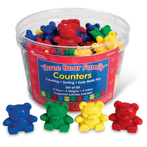Learning Resources - Three Bear Family Counters(80Pcs) - Limolin 
