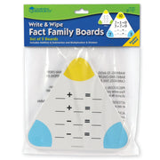 Learning Resources - Write & Wipe Fact Family Boards - Limolin 