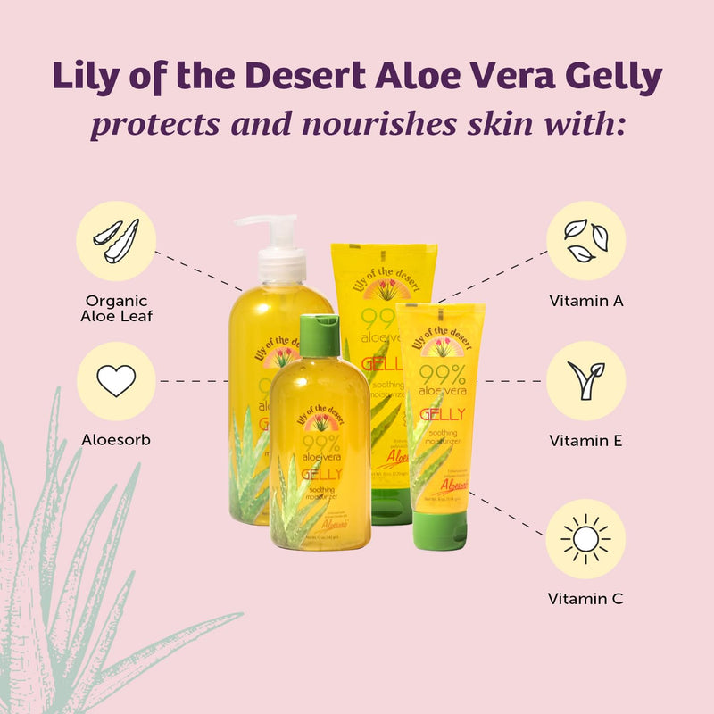 Lily Of The Desert - Lily 99% Aloe Vera Gelly 16oz - Limolin 