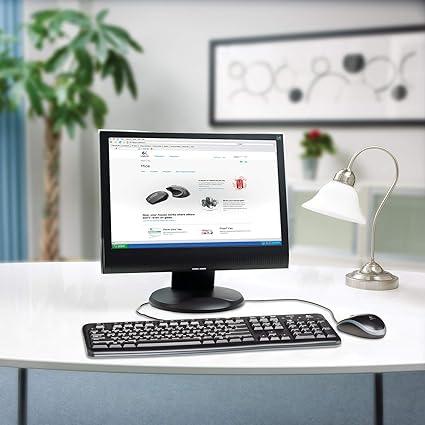 Logitech - Keyboard & Mouse Combo Wired MK120 1000dipi PC - Black - Limolin 