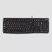 Logitech - Keyboard Wired Slim Durable Spill Resistant PC Black - Limolin 