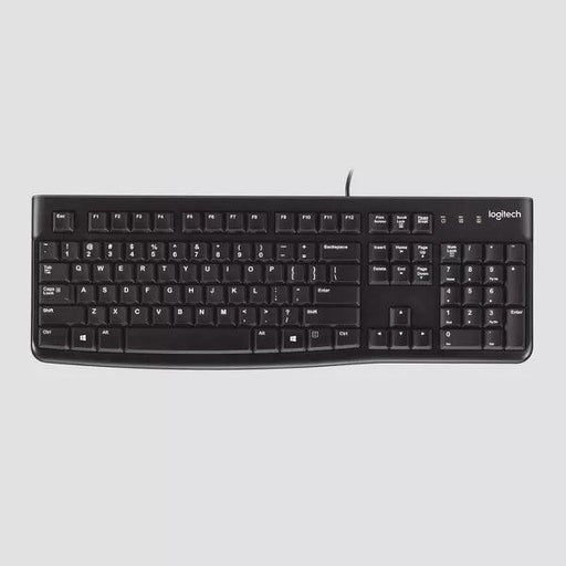 Logitech - Keyboard Wired Slim Durable Spill Resistant PC Black - Limolin 