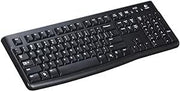 Logitech - Keyboard Wired Slim Durable Spill Resistant PC Black - Limolin 