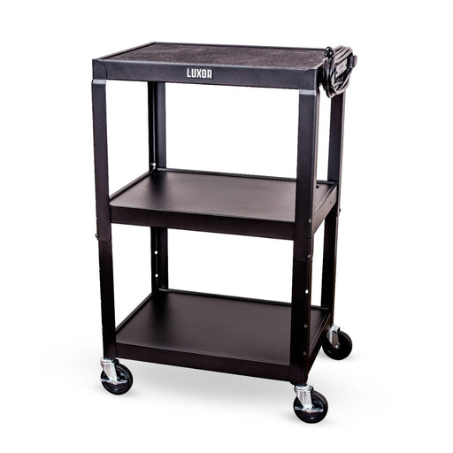 Luxor - 24in Adjustable-Height Steel Utility Cart - Limolin 