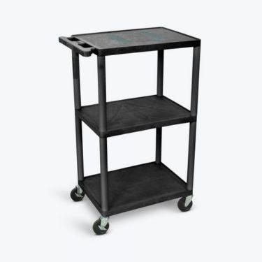 Luxor - AV Cart - Three Shelves | 24 x 42 Inches - Limolin 