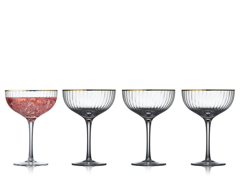 Lyngby - Palermo Cocktail Glass Gold 4/St 315ml/105oz - Limolin 