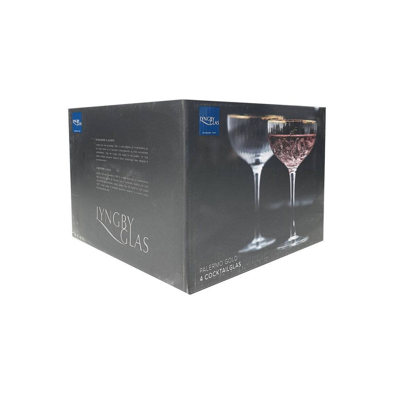 Lyngby - Palermo Cocktail Glass Gold 4/St 315ml/105oz - Limolin 