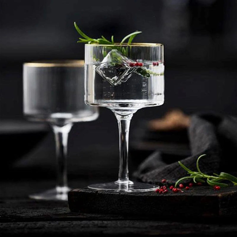 Lyngby - Palermo Gin & Tonic Glass Gold 4/St 320ml/11oz - Limolin 