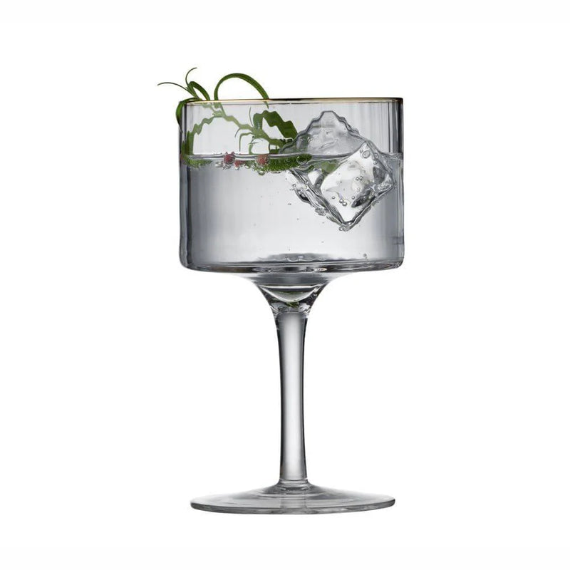 Lyngby - Palermo Gin & Tonic Glass Gold 4/St 320ml/11oz - Limolin 