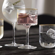 Lyngby - Palermo Gin & Tonic Glass Gold 4/St 320ml/11oz - Limolin 