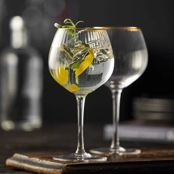 Lyngby - Palermo Gin & Tonic Glass Gold 4/St 650ml/22oz - Limolin 