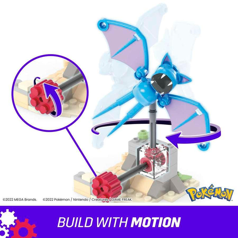 MEGA - Pokemon - Building Toy Kit Zubat's Midnight Flight (61 Pieces) For Kids - Limolin 