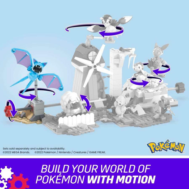 MEGA - Pokemon - Building Toy Kit Zubat's Midnight Flight (61 Pieces) For Kids - Limolin 