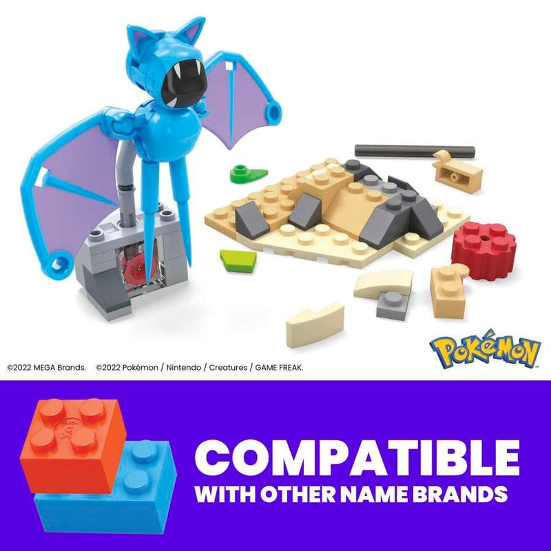 MEGA - Pokemon - Building Toy Kit Zubat's Midnight Flight (61 Pieces) For Kids - Limolin 