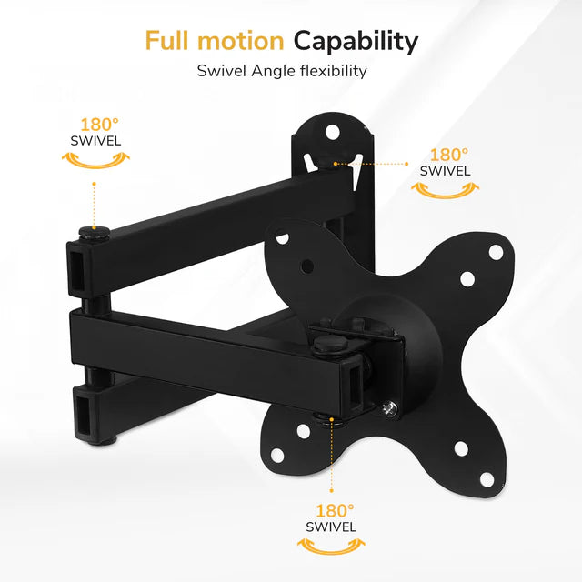 Mount-IT - TV Wall Mount Small Full Motion up to 30 In Vesa Extends to 15 In from Wall
