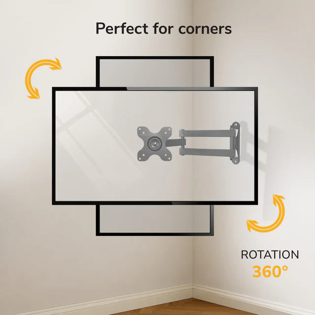 Mount-IT - TV Wall Mount Small Full Motion up to 30 In Vesa Extends to 15 In from Wall