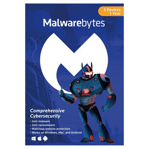 Malwarebytes - Premium 5-User 1Yr PC/Mac/Android - Limolin 