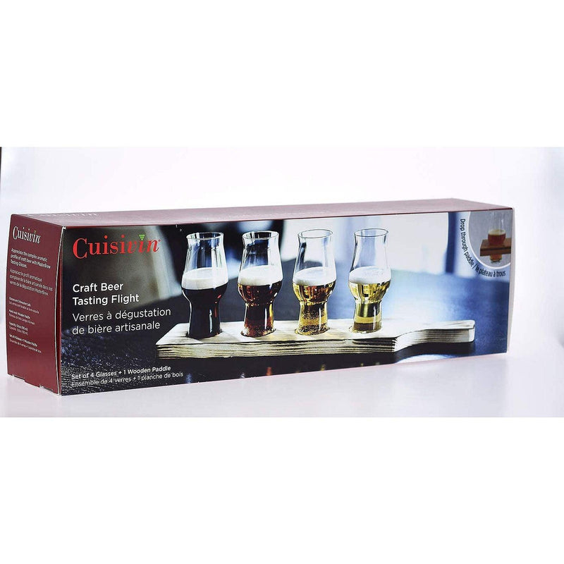 Masterbrew - Craft Beer Tasting Flight (Set of 4 With Wooden Paddle) - Limolin 