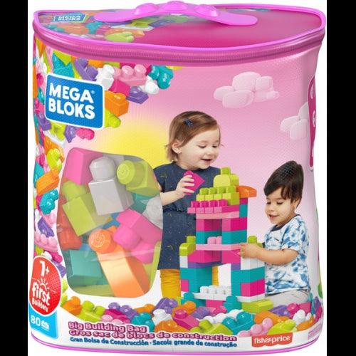 Mattel - MEGA BLOCKS - Big Building Bag (80 Blocks) - Pastel - Limolin 