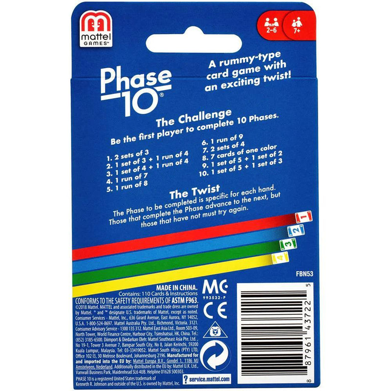 Mattel - Phase 10 - Card Game - Limolin 