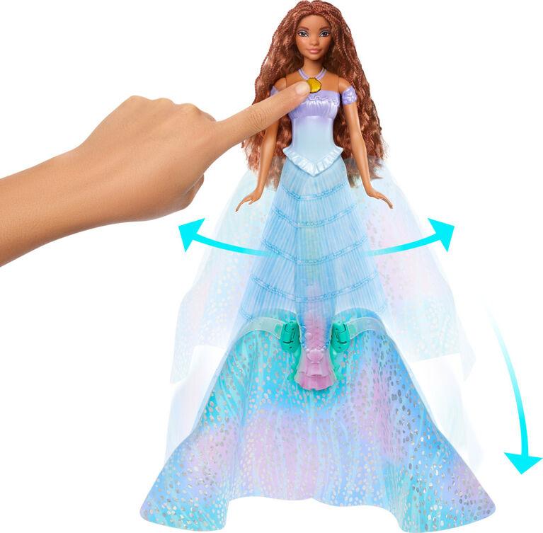 Mattel - Tl Disney The Little Mermaid Transforming Ariel Fashion Doll, Switch from Human to Mermaid - Limolin 
