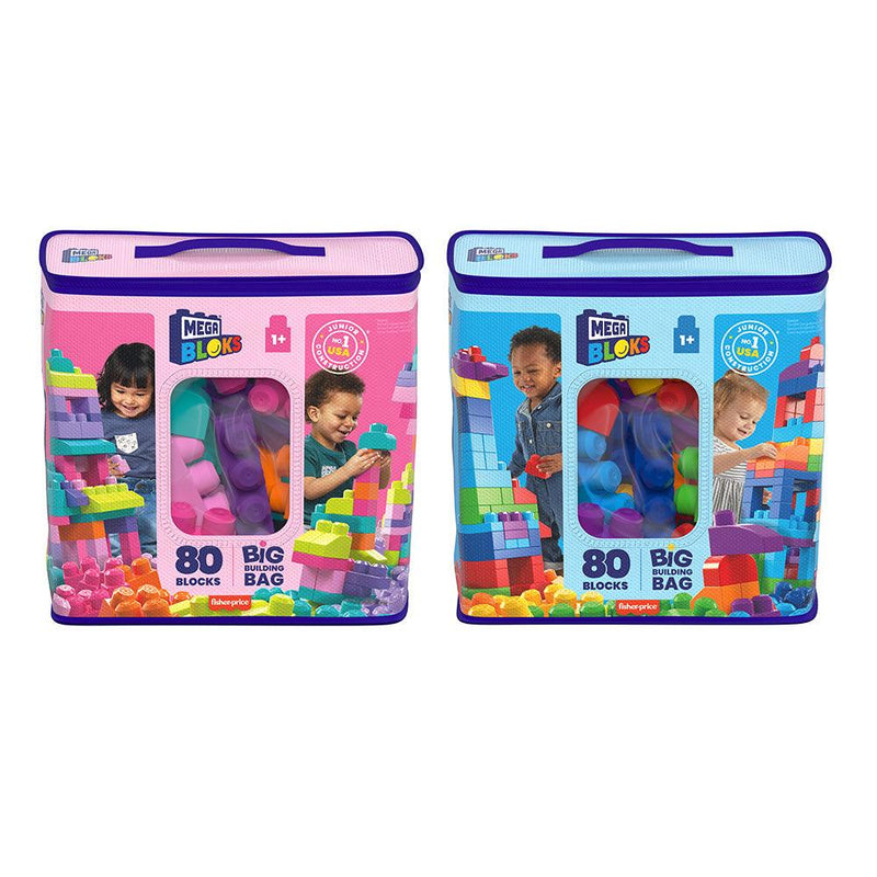 Mega Toys - 80Pc - First Builders ( Classic + Pastel ) Assorted - Limolin 