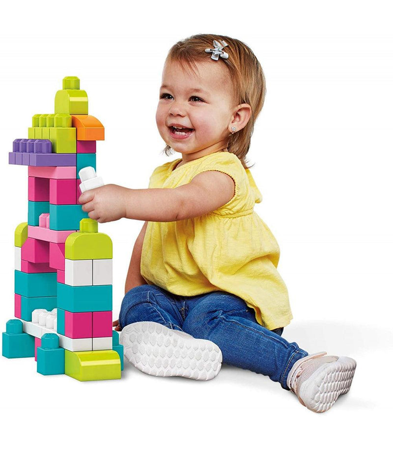 Mega Toys - 80Pc - First Builders ( Classic + Pastel ) Assorted - Limolin 
