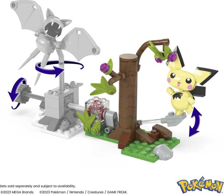 Mega Toys - Pokemon - Building Toy Kit, Pichu's Forest - Limolin 