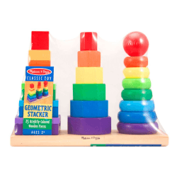 Melissa & Doug - 3Pc Geometric Rainbow Stacker (6L) - Limolin 