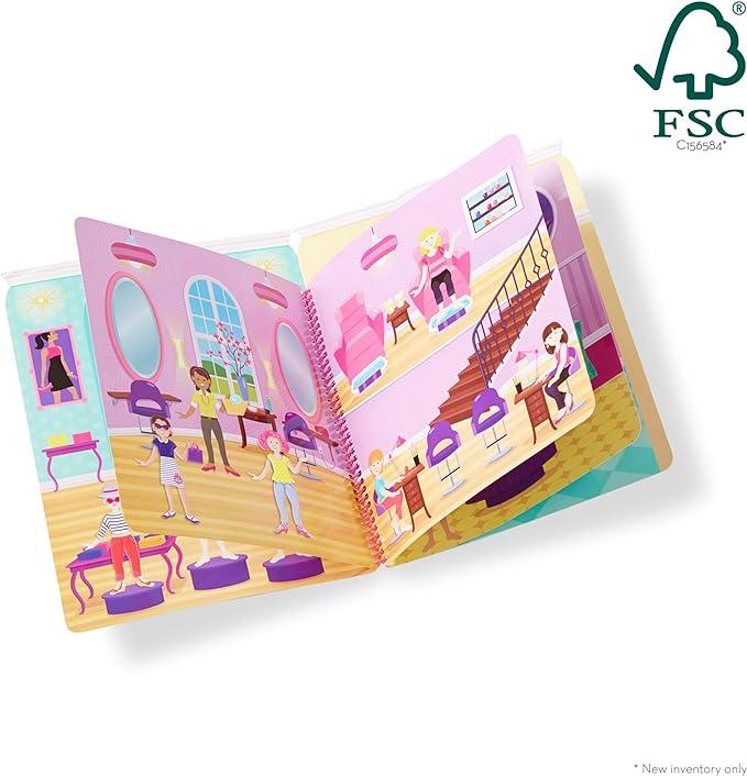 Melissa & Doug - Deluxe Puffy Sticker Album - Day of Glamour (8L) - Limolin 