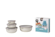 Mepal - Cirqula 4-Piece Round Shallow Container Set - Limolin 