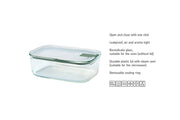Mepal - Easyclip Glass Food Storage Box 1500 Ml / 51 Oz - Limolin 