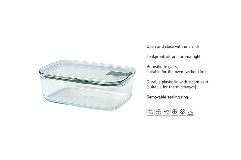 Mepal - Easyclip Glass Food Storage Box 1500 Ml / 51 Oz - Limolin 
