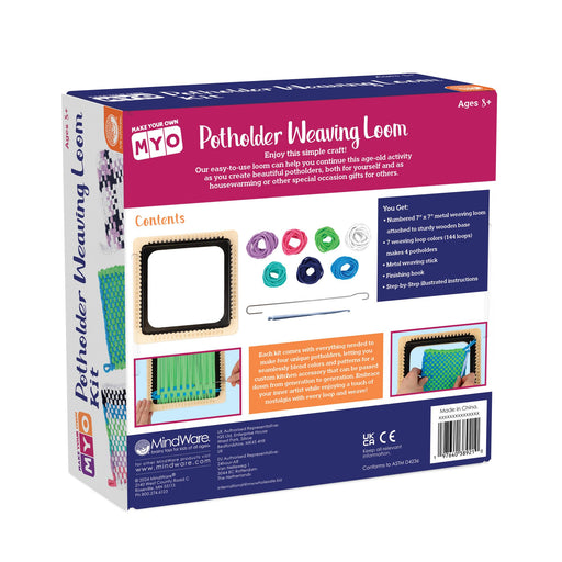 Mindware - Make-Your-Own Potholder Weaving Loom - Limolin 