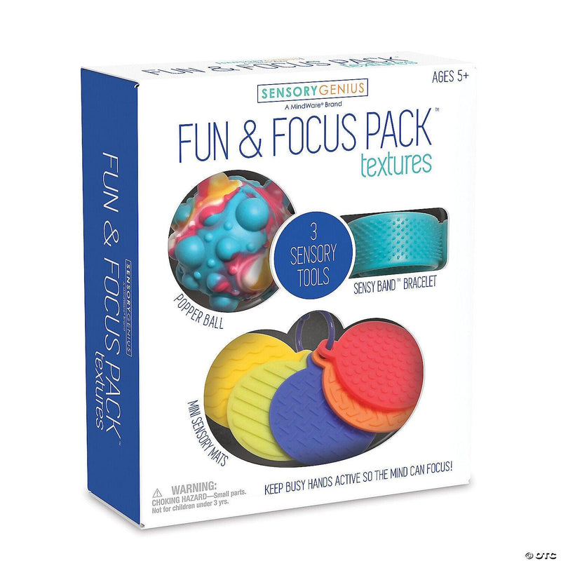 Mindware - Sensory Genius Fun & Focus Pack: Textures Fidget Toy Set - Limolin 