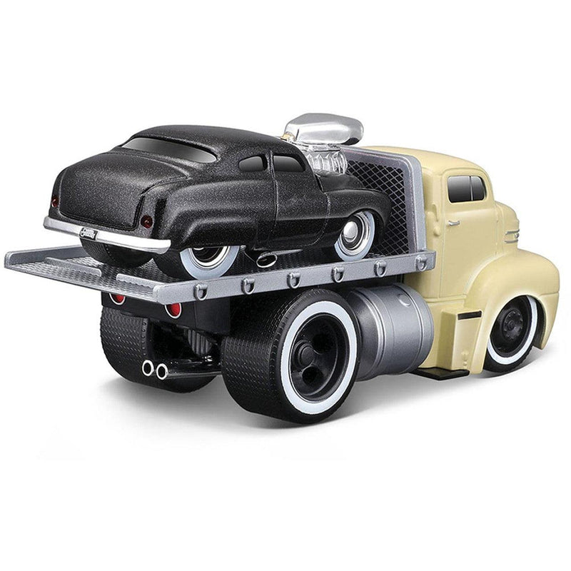 Muscle Machines - Model 05 1950 Ford COE Flatbed & 1949 Mercury Model 05 1/64 Die Cast Model Cars Toy - Limolin 