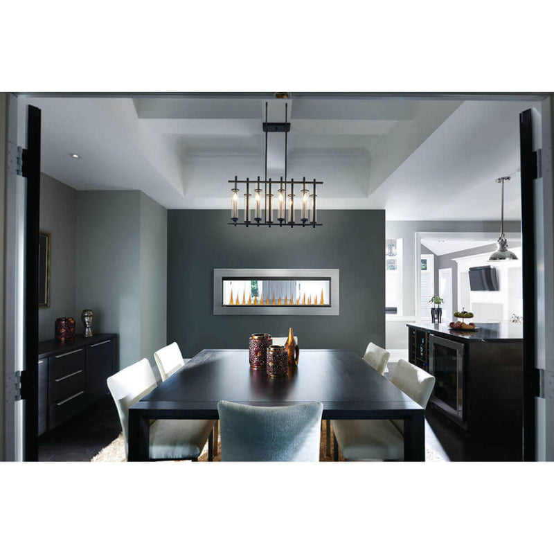 Napoleon - CLEARion Elite See-Through Electric Fireplace - NEFBD50HE (BD50HE) - installed room view.